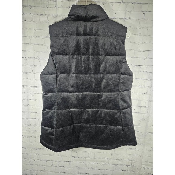 Zeroxposure Womens Velour‎ Puffer Vest Black Size Large Soft 2 Pocket - Picture 7 of 7